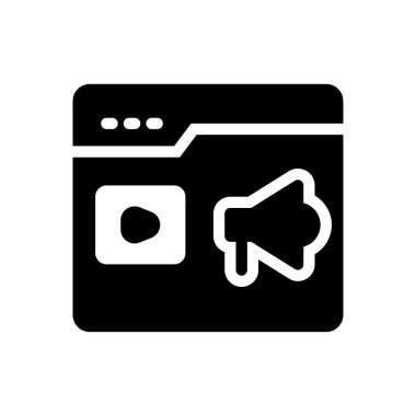 Şeffaf bir arkaplan üzerinde video vektör illüstrasyonu. Konsept ve grafik tasarım için kaliteli semboller..