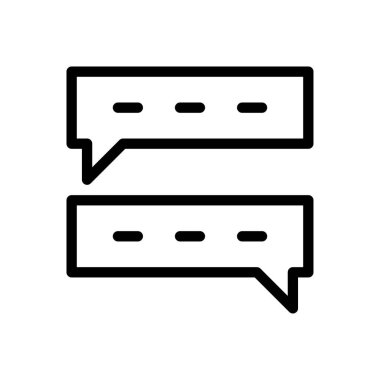 Şeffaf bir arkaplan üzerinde yorum vektörü illüstrasyonu. Konsept ve grafik tasarım için ince çizgi simgesi.. 