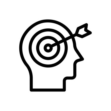 Şeffaf bir arkaplanda hedef vektör çizimi. Konsept ve grafik tasarım için ince çizgi simgesi..