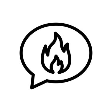 Şeffaf bir arkaplan üzerinde sohbet vektör illüstrasyonu. Konsept ve grafik tasarımı için ince çizgi simgesi..