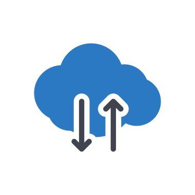 Şeffaf bir arkaplan üzerinde bulut vektör çizimi. Konsept ve grafik tasarımı için özel kalite semboller..