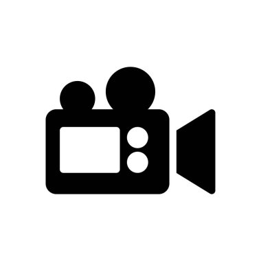 Şeffaf bir arkaplan üzerinde video vektör illüstrasyonu. Konsept ve grafik tasarım için kaliteli semboller.. 