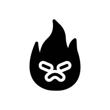 Şeffaf bir arkaplanda vektör illüstrasyonunu ateşle. Konsept ve grafik tasarım simgeleri için kaliteli semboller.. 