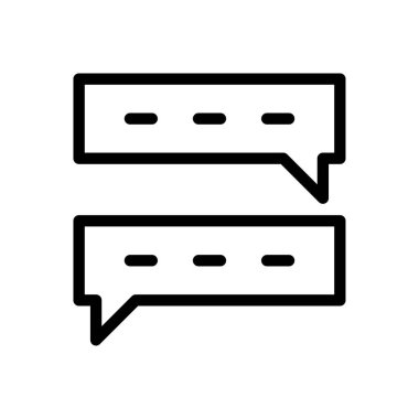 Şeffaf bir arkaplan üzerinde yorum vektörü illüstrasyonu. Konsept ve grafik tasarım için ince çizgi simgesi..