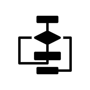şeffaf bir arkaplan üzerinde akış şeması vektör illüstrasyonu. Konsept ve grafik tasarımı için mükemmel kalite sembolleri..