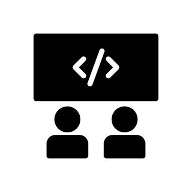 Şeffaf bir arkaplan üzerinde kodlama vektör illüstrasyonu. Konsept ve grafik tasarımı için mükemmel kalite sembolleri..