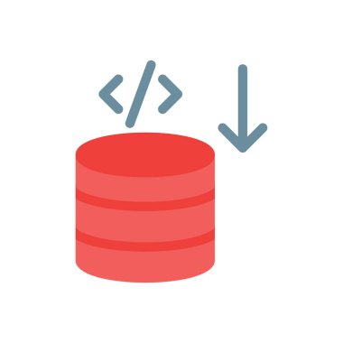 Şeffaf bir arkaplan üzerinde veritabanı vektör illüstrasyonu. Konsept ve grafik tasarımı için premium kalitesi simgeleri..