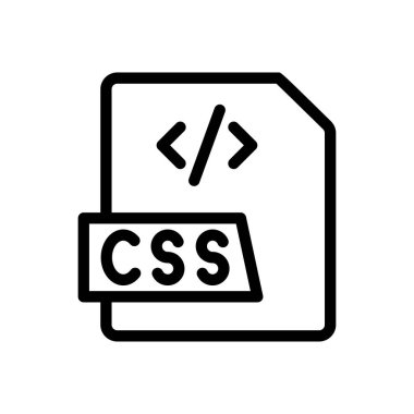 Şeffaf bir arkaplan üzerinde CSS vektör çizimi. Premium kalite sembolleri. Konsept ve grafik tasarım için ince çizgi simgesi. 
