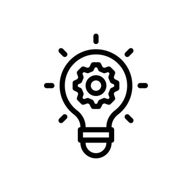 Şeffaf bir arkaplan üzerinde fikir vektör çizimi. Premium kalite semboller. Konsept ve grafik tasarım için ince çizgi simgesi. 