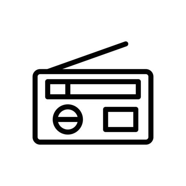 Ilustração Vetor Rádio Fundo Transparente Símbolos Qualidade Premium Ícone Linha —  Vetores de Stock