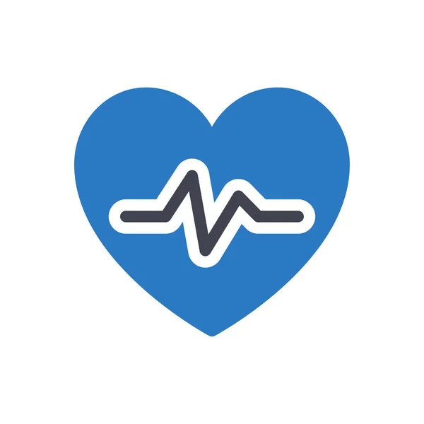 Heartbeat Vector Illustration Transparent Background Premium Quality Symbols Glyphs Icon — Image vectorielle