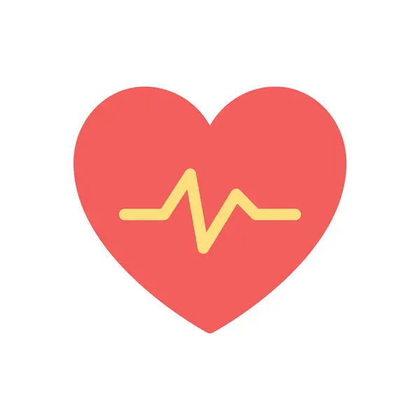 Heartbeat Vector Illustration Transparent Background Premium Quality Symbols Stroke Icon — Stock Vector