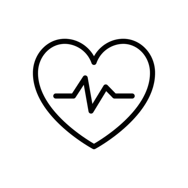 Ilustração Vetor Heartbeat Fundo Transparente Símbolos Qualidade Premium Ícone Linha — Vetor de Stock
