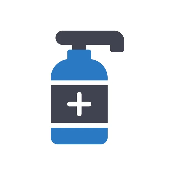 Sanitizer Vector Illustration Transparent Background Premium Quality Symbols Glyphs Icon — Stock Vector