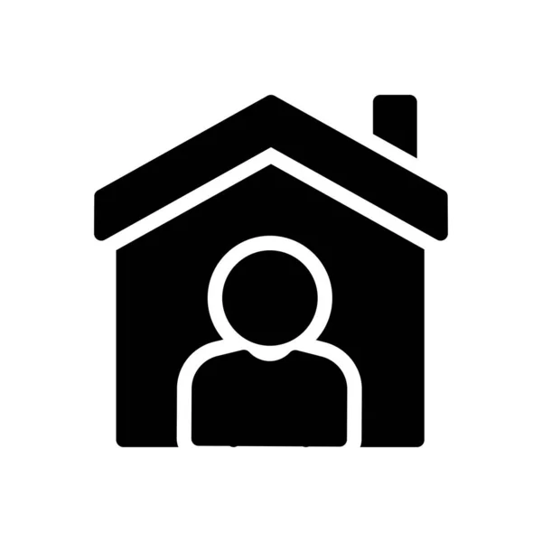 Fique Casa Ilustração Vetorial Fundo Transparente Símbolos Qualidade Premium Ícone — Vetor de Stock