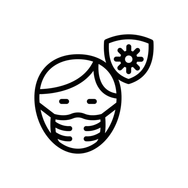 Máscara Desgaste Vector Ilustración Sobre Fondo Transparente Símbolos Calidad Premium — Archivo Imágenes Vectoriales