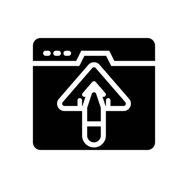 Webpage Vector Illustration Transparent Background Premium Quality Symbols Glyphs Icon — Stock Vector