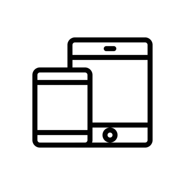 Tablet Vector Illustration Transparent Background Premium Quality Symbols Thin Line — Stock Vector