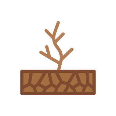 Şeffaf bir arkaplanda kuraklık vektör illüstrasyonu. Konsept ve grafik tasarımı için birinci sınıf kalite simgeler..