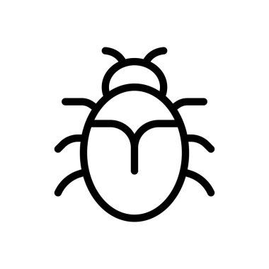 Şeffaf bir arkaplan üzerinde böcek vektör çizimi. Premium kalite sembolleri. Konsept ve grafik tasarım için ince çizgi simgesi.