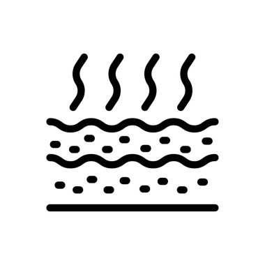 Şeffaf bir arkaplanda ısı vektör çizimi. Konsept ve grafik tasarım için ince çizgi simgesi..