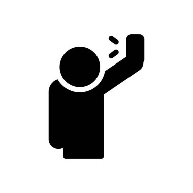 Şeffaf bir arkaplan üzerinde selfie vektör çizimi. Konsept ve grafik tasarımı için özel kalite semboller..