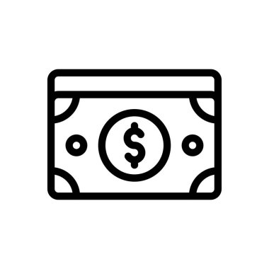 Saydam bir arkaplanda dolar vektör illüstrasyonu. Premium kalite semboller. Konsept ve grafik tasarım için ince çizgi simgesi..