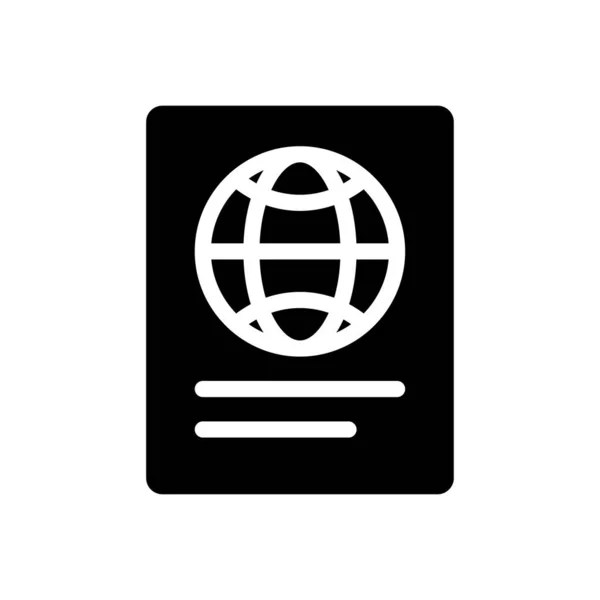 Ilustracja Wektora Paszportu Przejrzystym Tle Symbole Jakości Premium Ikona Glifów — Wektor stockowy