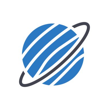 Saydam bir arkaplan üzerinde satürn vektör illüstrasyonu. Konsept ve grafik tasarımı için özel kalite semboller..