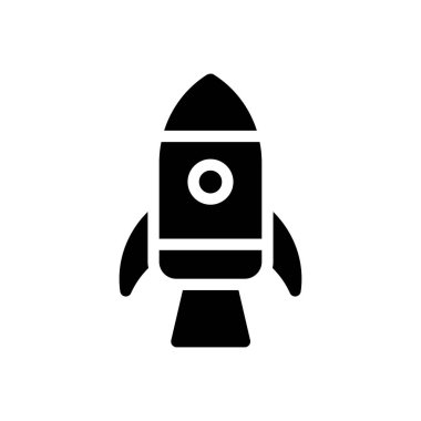 Şeffaf bir arkaplan üzerinde roket vektör çizimi. Konsept ve grafik tasarım için özel kalite semboller..