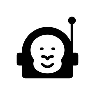 Saydam bir arkaplanda uzaylı vektör çizimi. Premium kalite semboller. Konsept ve grafik tasarım simgeleri. 