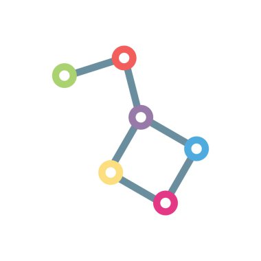 Şeffaf bir arkaplan üzerinde takımyıldız vektör çizimi. Konsept ve grafik tasarımı için birinci sınıf kalite simgeler.. 