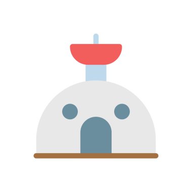 Saydam bir arkaplan üzerinde gözlemevi vektör çizimi. Konsept ve grafik tasarımı için premium kalite simgeleri..