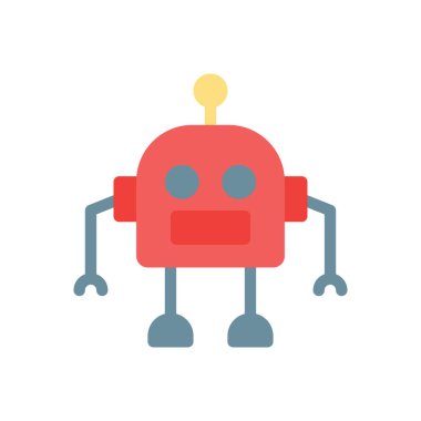 Şeffaf bir arkaplan üzerinde robot vektör çizimi. Konsept ve grafik tasarımı için premium kalite simgeleri..