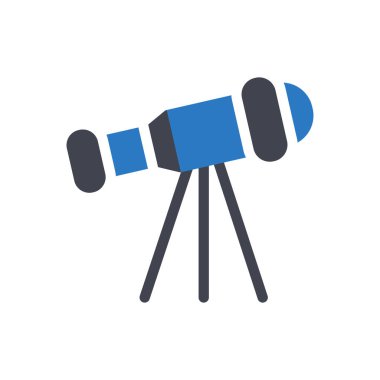 Şeffaf bir arkaplan üzerinde teleskop vektör çizimi. Konsept ve grafik tasarımı için özel kalite semboller..