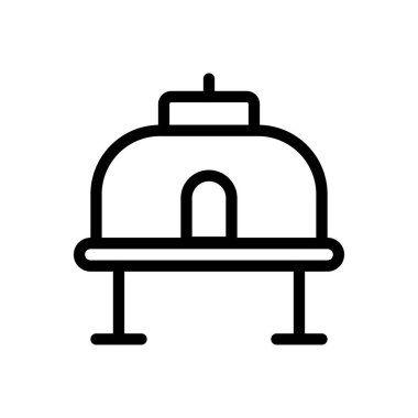 Saydam bir arkaplan üzerinde uzay vektör çizimi. Premium kalite semboller. Konsept ve grafik tasarım için ince çizgi simgesi.