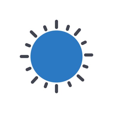 Şeffaf bir arkaplan üzerinde güneş vektör çizimi. Konsept ve grafik tasarım simgeleri için kaliteli semboller..