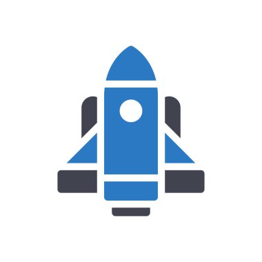 Şeffaf bir arkaplan üzerinde roket vektör çizimi. Konsept ve grafik tasarım için özel kalite semboller..