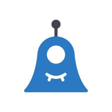 Saydam bir arkaplanda uzaylı vektör çizimi. Premium kalite semboller. Konsept ve grafik tasarım simgeleri.