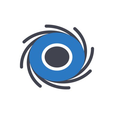 Şeffaf bir arkaplan üzerinde kara delik vektör çizimi. Konsept ve grafik tasarımı için özel kalite semboller..