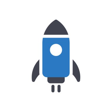 Şeffaf bir arkaplan üzerinde roket vektör çizimi. Konsept ve grafik tasarım için özel kalite semboller..