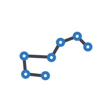 Şeffaf bir arkaplan üzerinde takımyıldız vektör illüstrasyonu. Konsept ve grafik tasarımı için mükemmel kalite sembolleri..