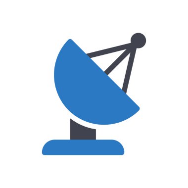 Şeffaf bir arkaplan üzerinde uydu vektör çizimi. Konsept ve grafik tasarımı için özel kalite semboller..