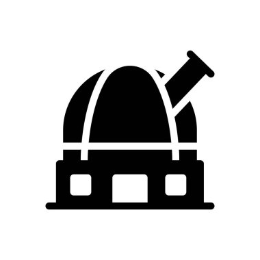 Saydam bir arkaplanda gözlemevi vektör illüstrasyonu. Konsept ve grafik tasarımı için en iyi kalite semboller..