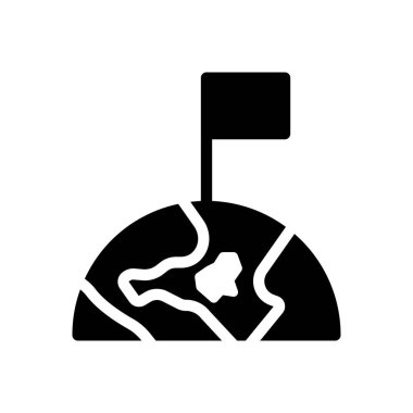 Şeffaf bir arkaplan üzerinde bayrak vektör illüstrasyonu. Konsept ve grafik tasarımı için kaliteli semboller..