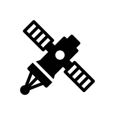 Şeffaf bir arkaplan üzerinde uydu vektör çizimi. Konsept ve grafik tasarımı için özel kalite semboller..