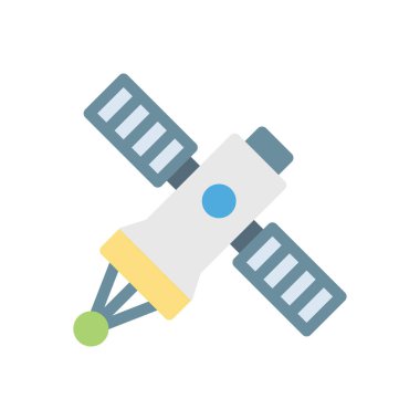 Saydam bir arkaplan üzerinde uydu vektör çizimi. Konsept ve grafik tasarımı için birinci sınıf kalite simgeler..