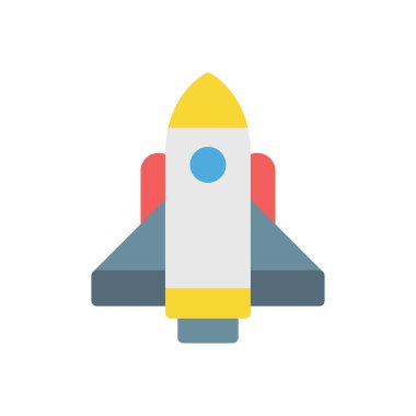 Şeffaf bir arkaplan üzerinde roket vektör çizimi. Konsept ve grafik tasarım için mükemmel kalite simgeleri..