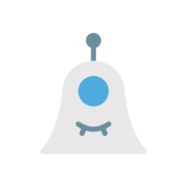 Saydam bir arkaplan üzerinde uzaylı vektör çizimi. Konsept ve grafik tasarım için mükemmel kalite simgeleri..