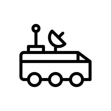 Saydam bir arkaplan üzerinde uzay vektör çizimi. Premium kalite semboller. Konsept ve grafik tasarım için ince çizgi simgesi.